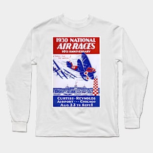 1930 National Air Races Poster Long Sleeve T-Shirt